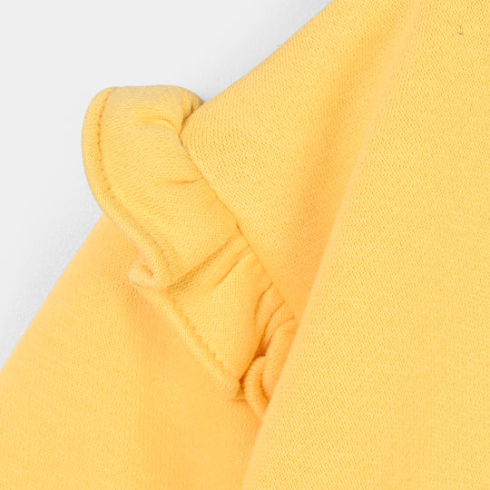 Infant Girls Fleece Sweatshirt Blooming-Golden.Haze