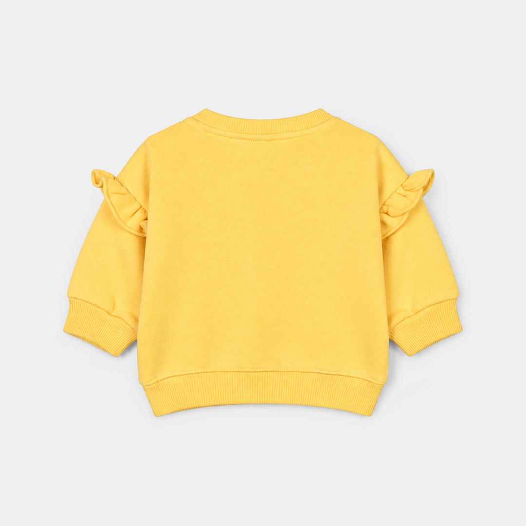 Infant Girls Fleece Sweatshirt Blooming-Golden.Haze
