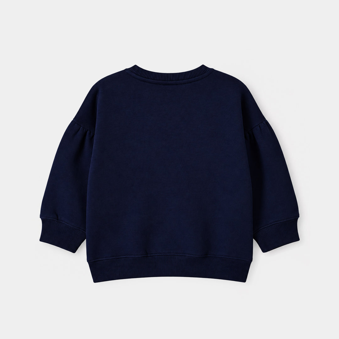 Girls Fleece Sweatshirt Just Imagine-NAVY