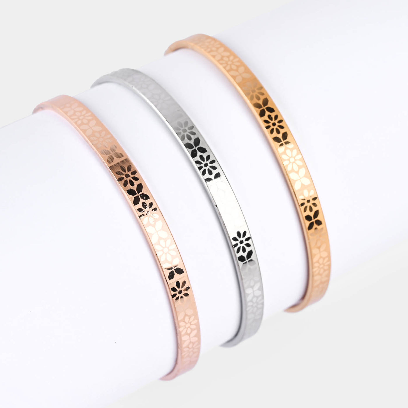 Fashion Titanium Steel Teens Bangles-3PCs