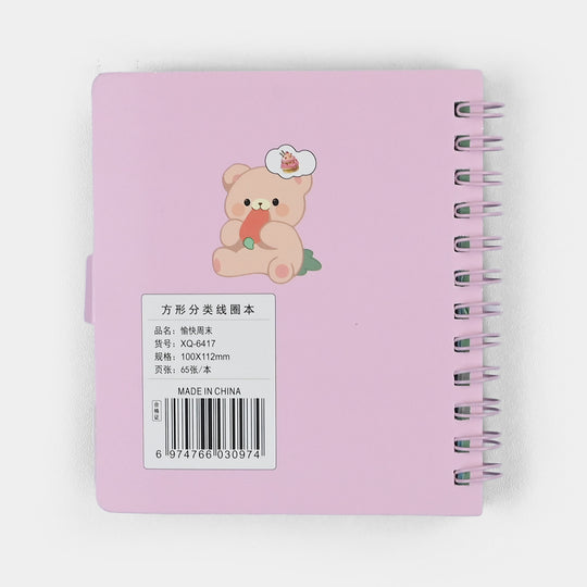 Cute Adorable Design A6 Mini Spiral Diary / Notebook