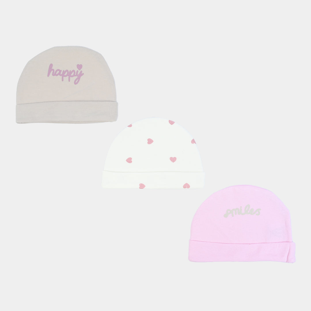 Pack OF 3 Baby Cap/Hat Set