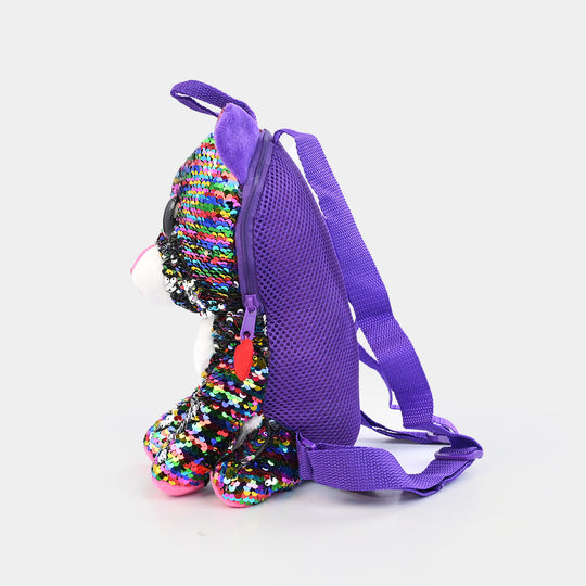 Rainbow Sequin Plush Backpack