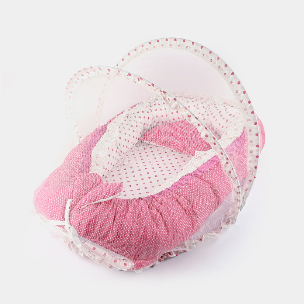 Baby Snuggle Bed Set 9pcs Color Dot | Pink