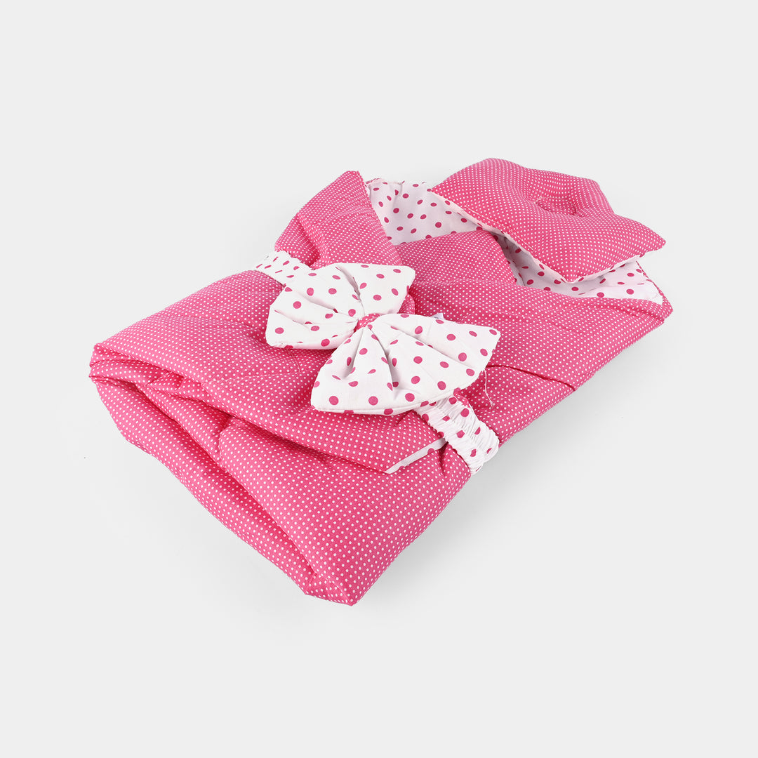 Baby Snuggle Bed Set 9pcs Color Dot | Pink