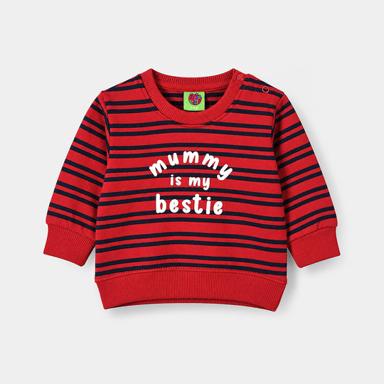 Infant Boys Cotton Terry Sweat Shirt Bestie-Red