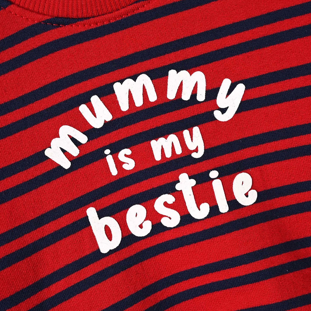 Infant Boys Cotton Terry Sweat Shirt Bestie-Red