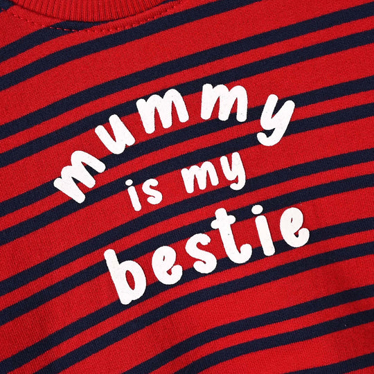 Infant Boys Cotton Terry Sweat Shirt Bestie-Red
