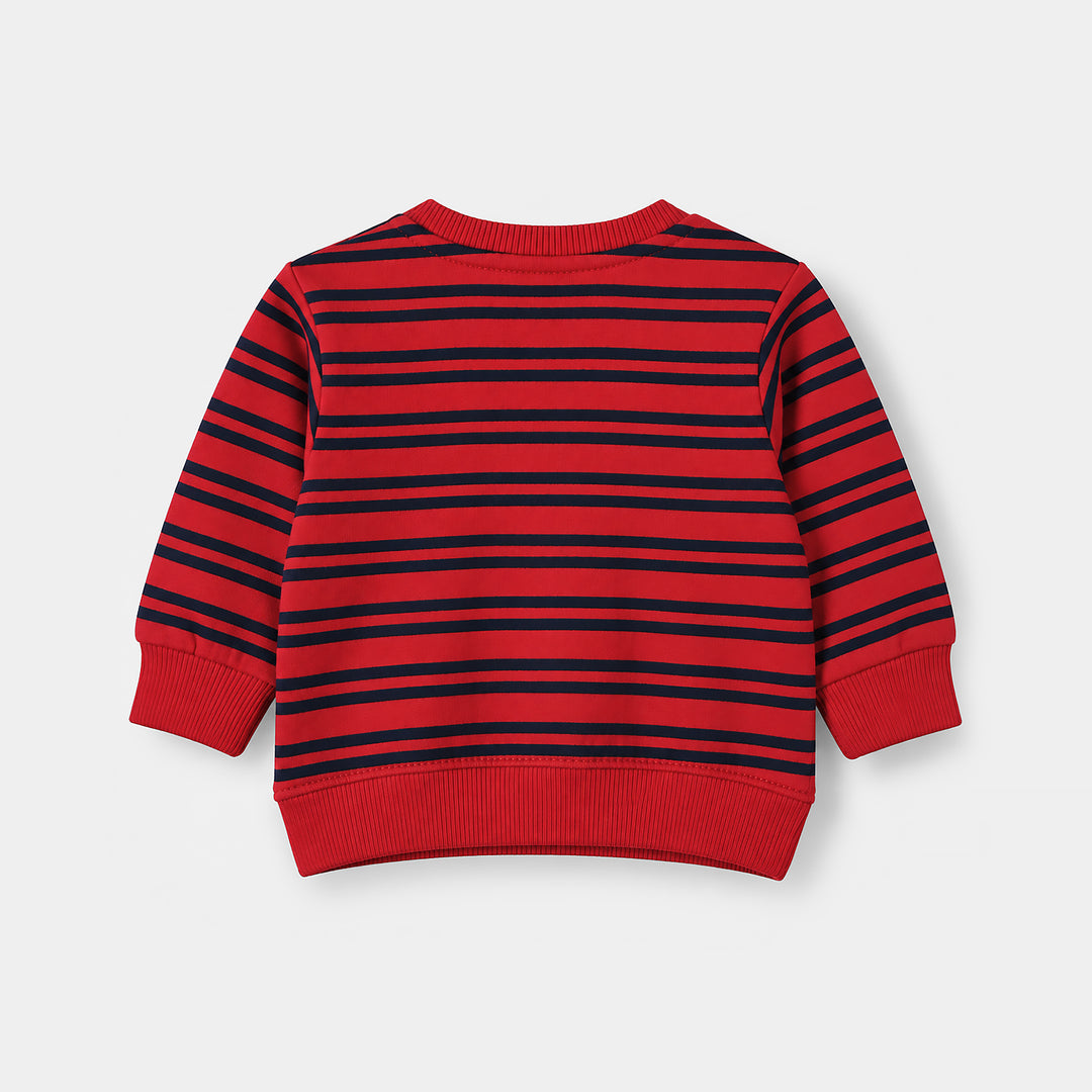 Infant Boys Cotton Terry Sweat Shirt Bestie-Red
