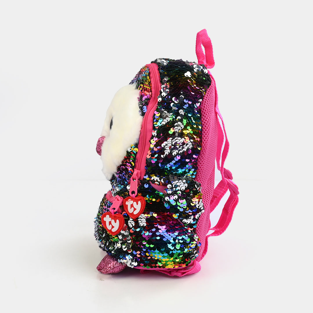 Rainbow Sequin Plush Backpack