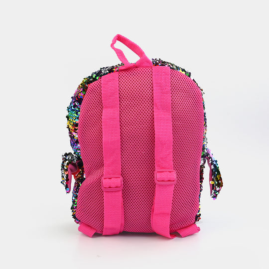 Rainbow Sequin Plush Backpack