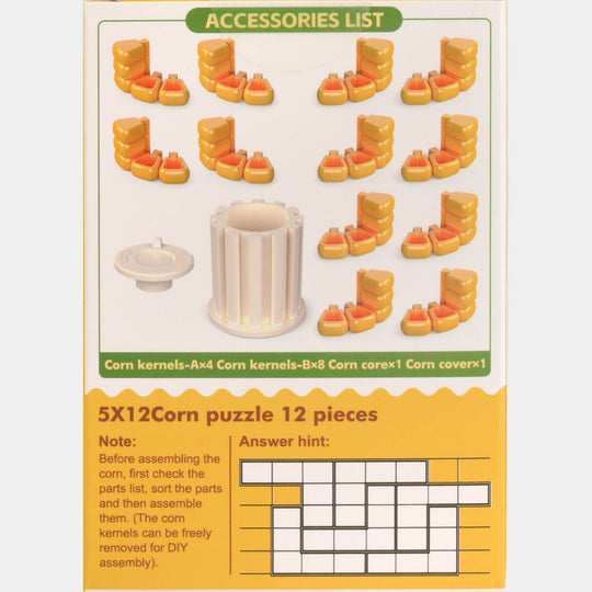 DIY Corn Assembly Puzzle Set For Kids