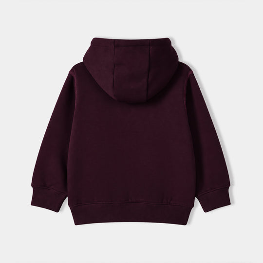 Girls Fleece Pullover Just Be Ready-Purple