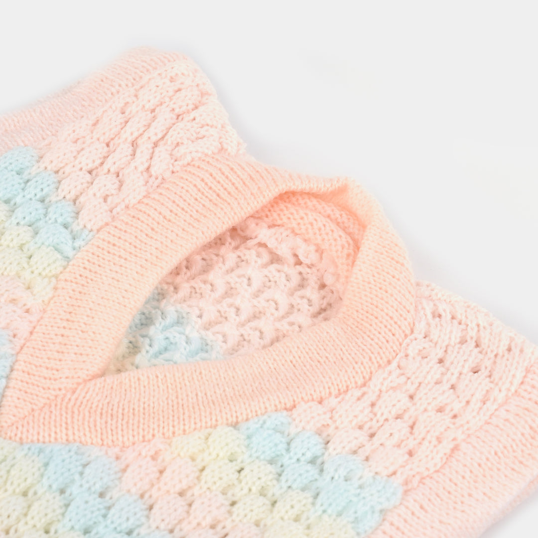 Baby Woolen Inner Wear Sweater-Peach 9M+