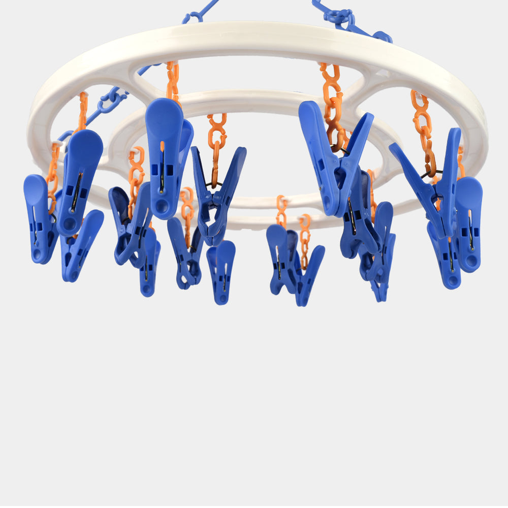 Baby Clothes Drying Hanger With Multiple Clips