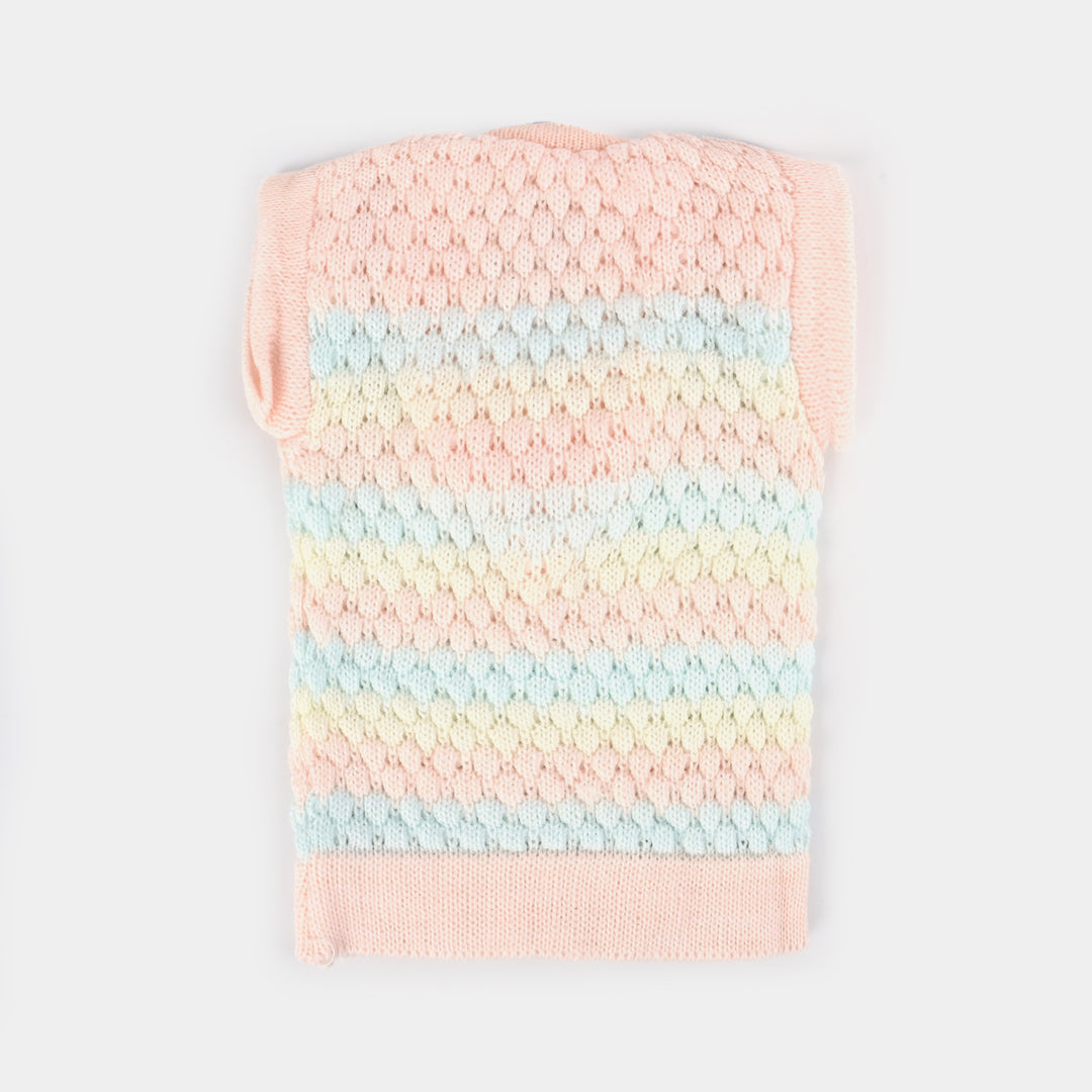 Baby Woolen Inner Wear Sweater-Peach 9M+