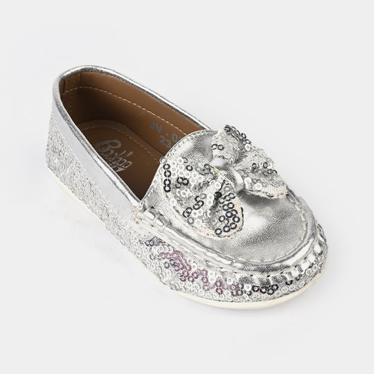 Girls Loafer JV-07-SILVER