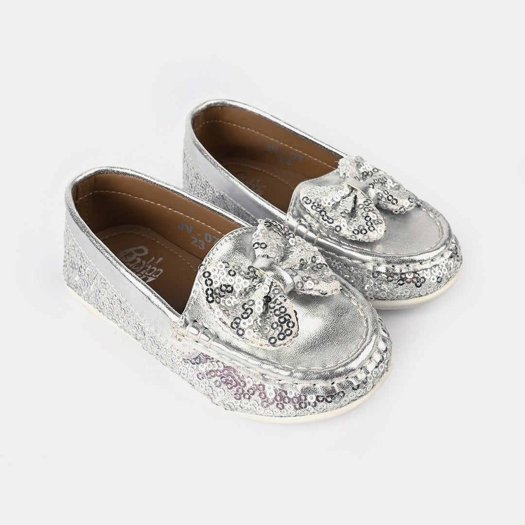 Girls Loafer JV-07-SILVER