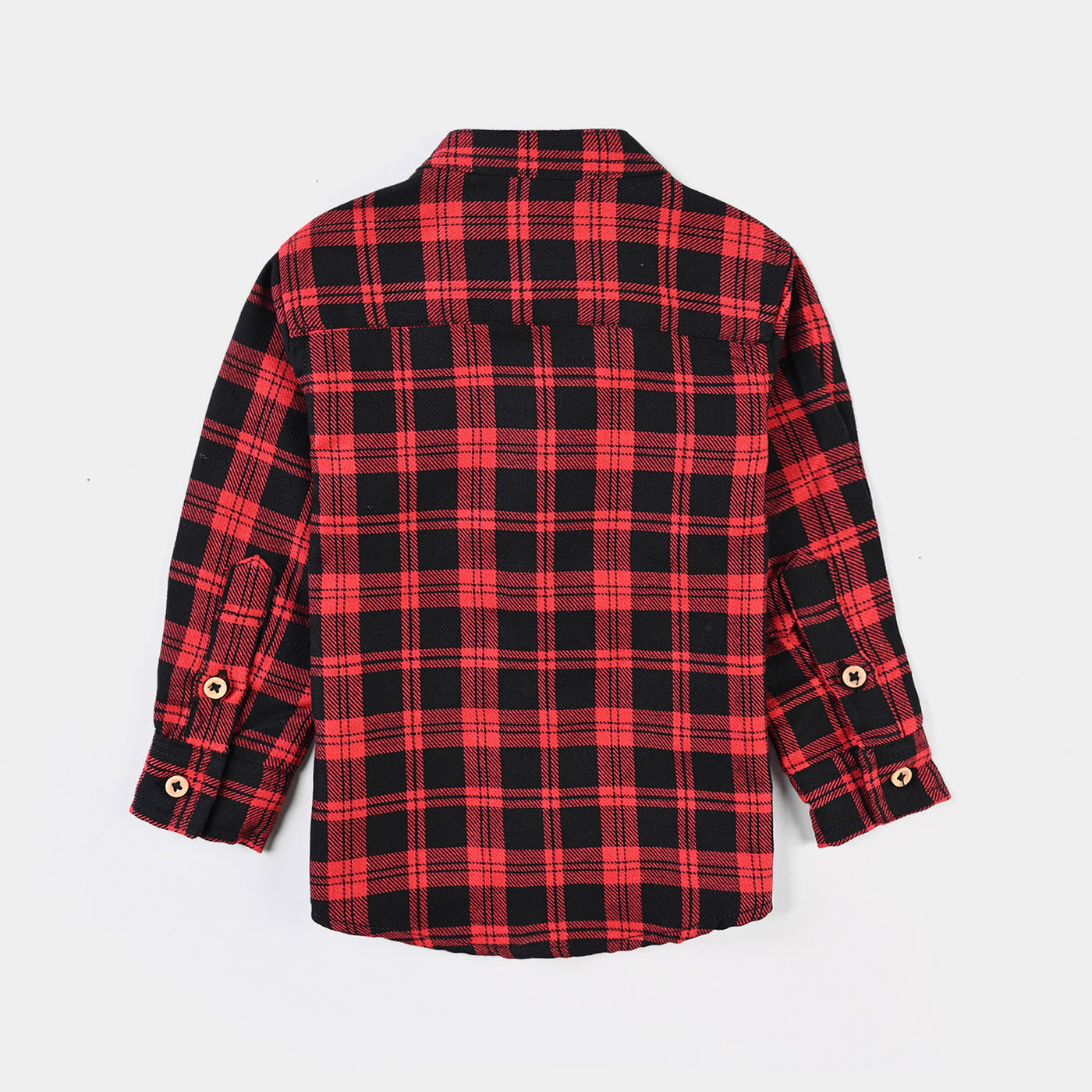 Infant Boys Flannel Basic Casual Shirt (Handsome)-Red