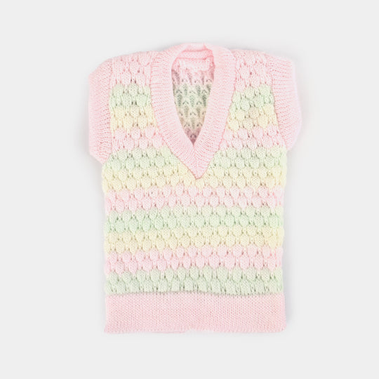 Baby Woolen Inner Wear Sweater-Pink 6M+