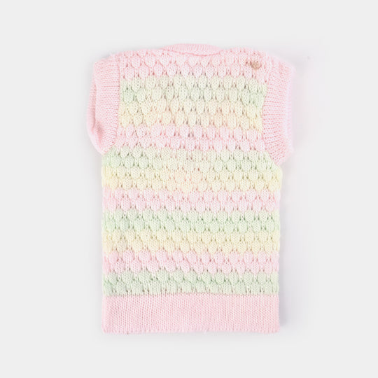 Baby Woolen Inner Wear Sweater-Pink 6M+