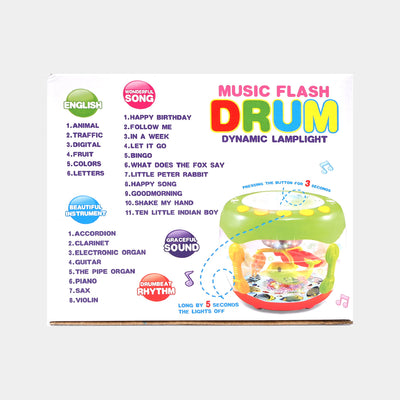 Musical Flash Fish Rotating Drum Toy