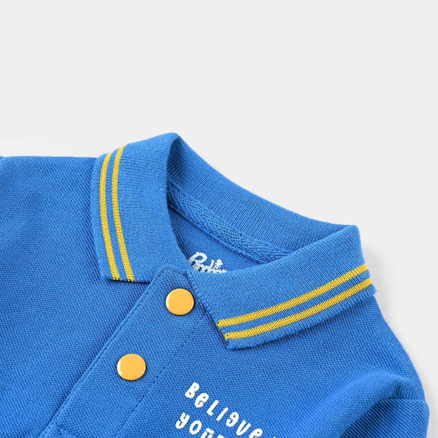 Infant Boys Cotton PK Polo Believe In Yourself-Blue