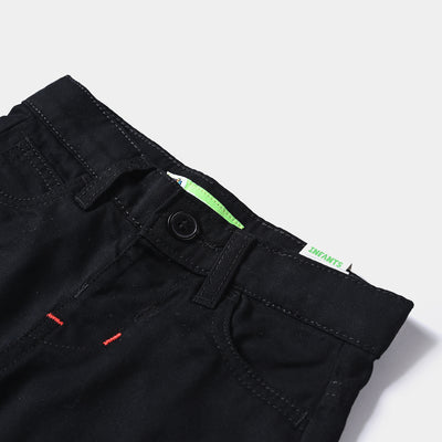 Infant Boys Cotton Twill Short-BLACK