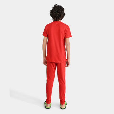 Boys PC Jersey Knitted NightWear-HR Red