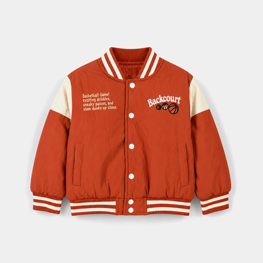 Boys Polyester Puffer Jacket Backcourt-Red