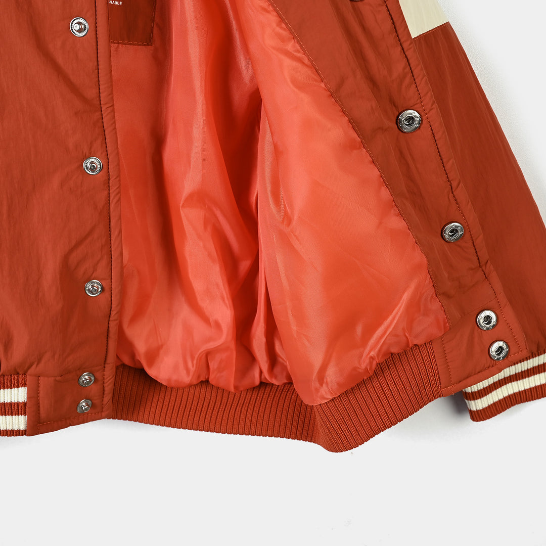 Boys Polyester Puffer Jacket Backcourt-Red