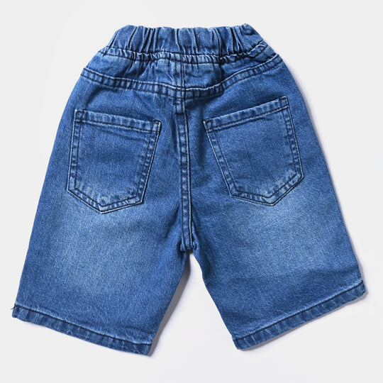 Boys Denim Stretch Short Fun & Games-Blue