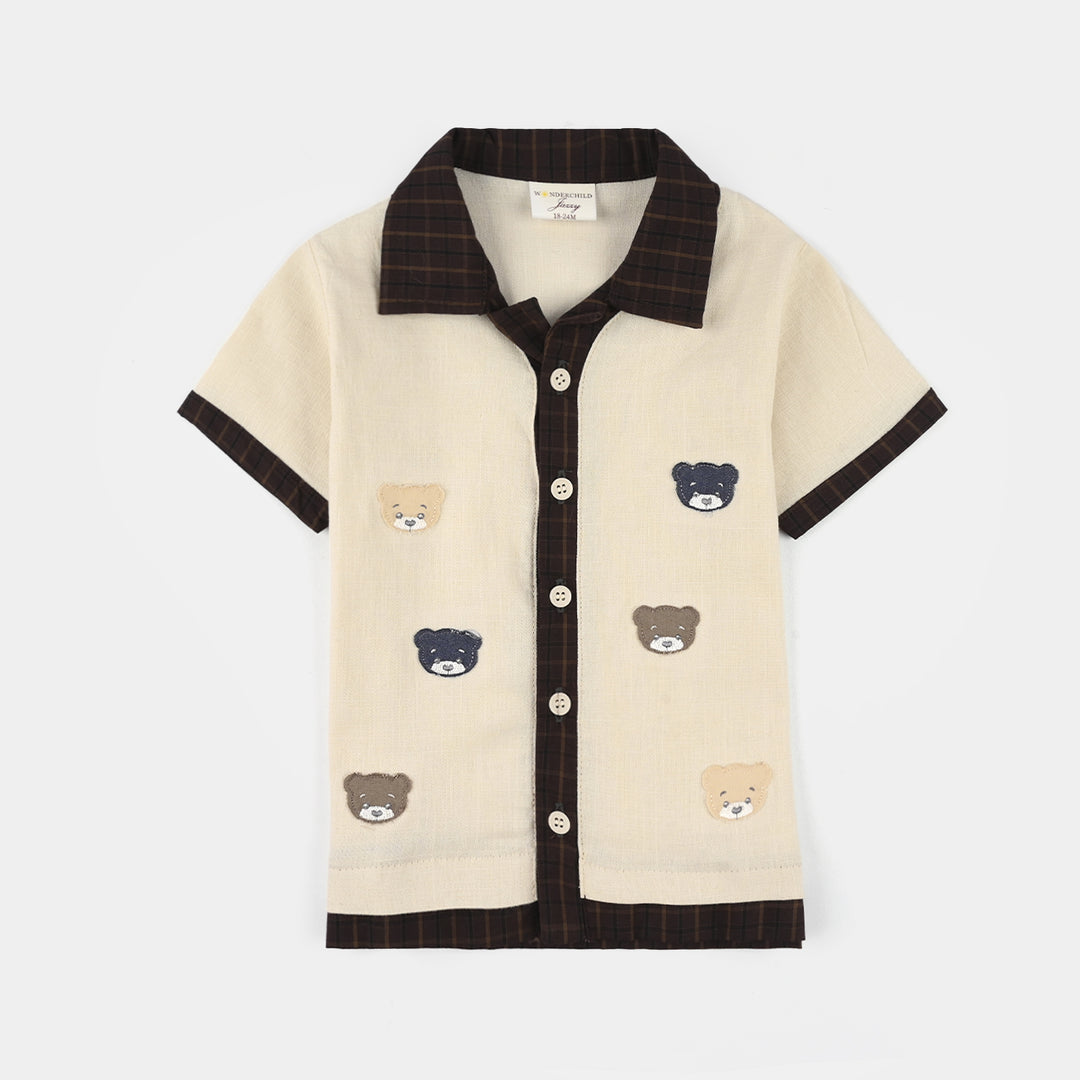 Infant Boys Jersey/Terry 2Pc Suit 294-010 E-C-BROWN