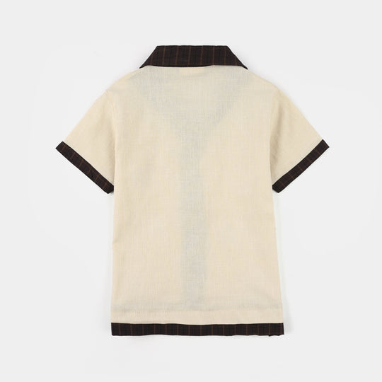 Infant Boys Jersey/Terry 2Pc Suit 294-010 E-C-BROWN