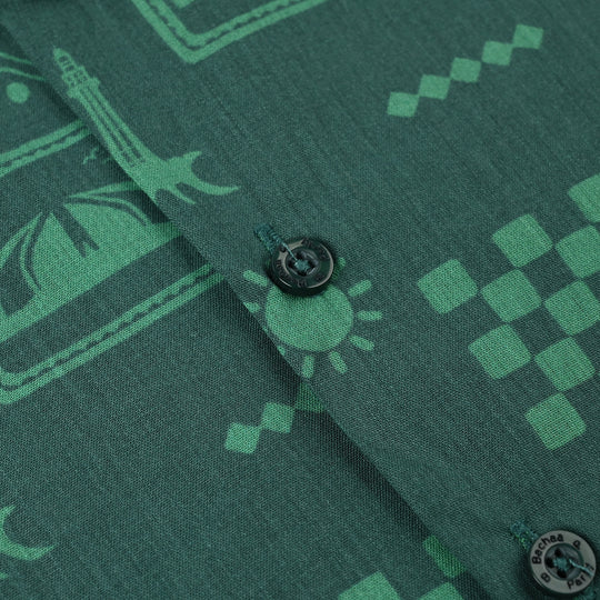 Boys Cotton Poplin Shirt H/S (Pakistan Meri Jan)-GREEN