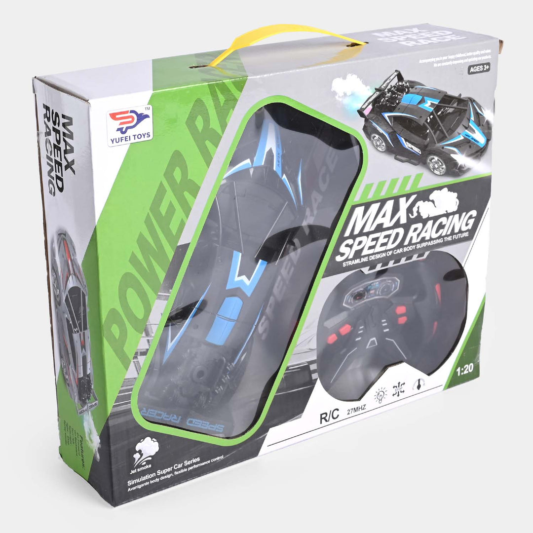 Remote Control Racing Car With Light & Spray Function