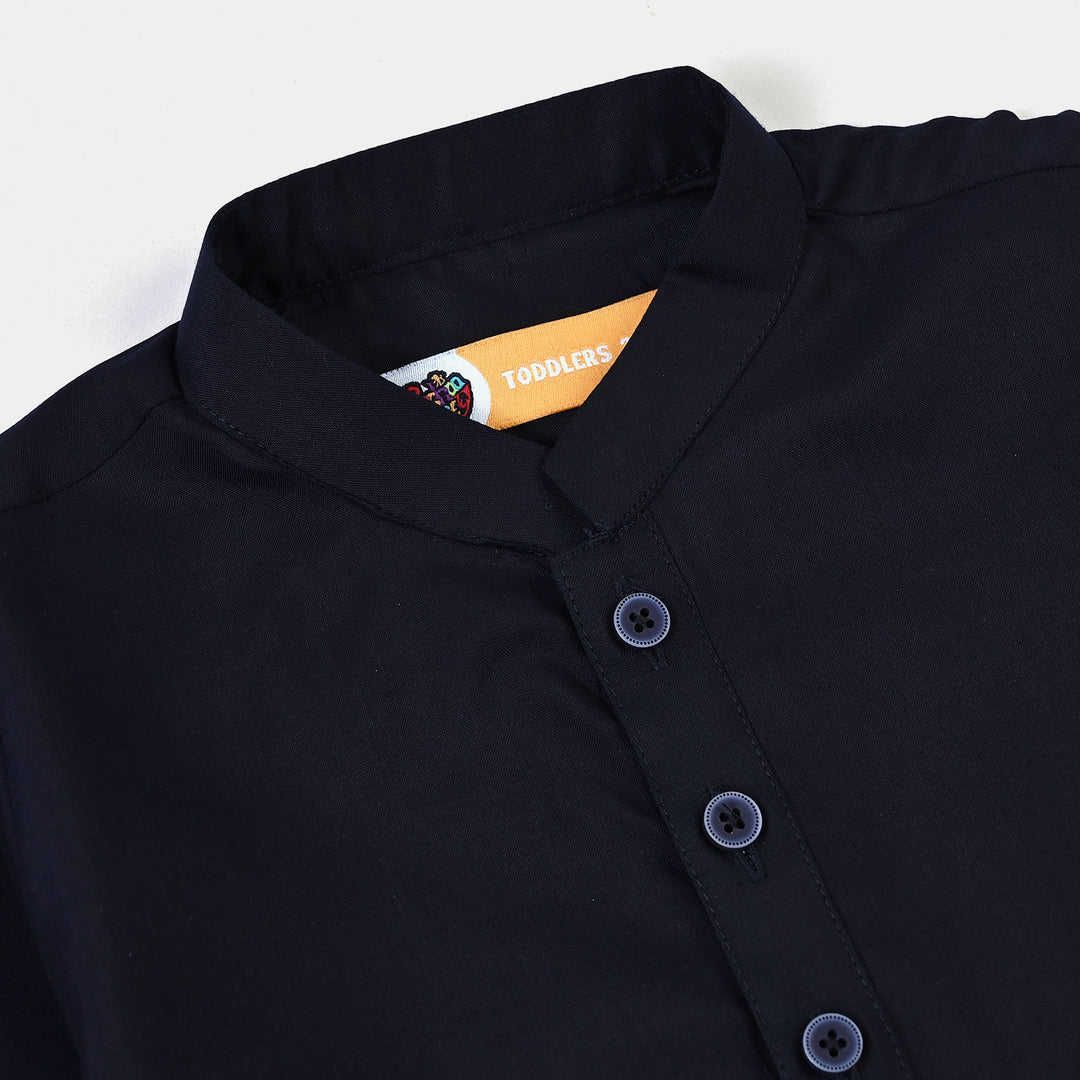 Boys Poly Viscose 2 Piece Suit (Khas Navy 2)