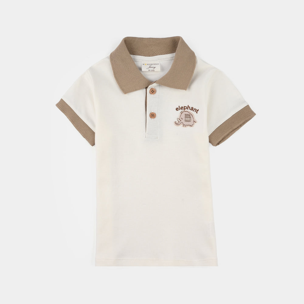 Infant Boys Jersey/Terry 2Pc Suit 287-007 E-C-WHITE