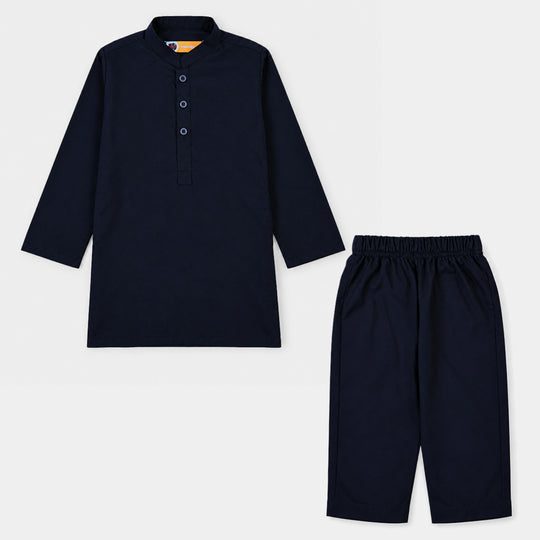 Boys Poly Viscose 2 Piece Suit (Khas Navy 2)