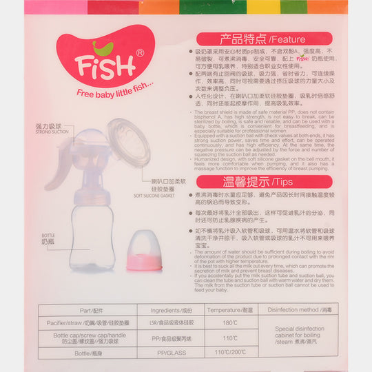Manual Breast Pump With Bottle 180Ml