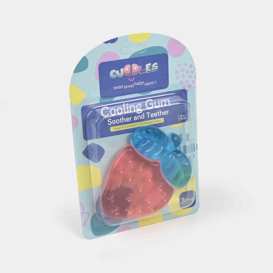 Cuddles Baby Cooling Gum Soother & Teether - Strawberry