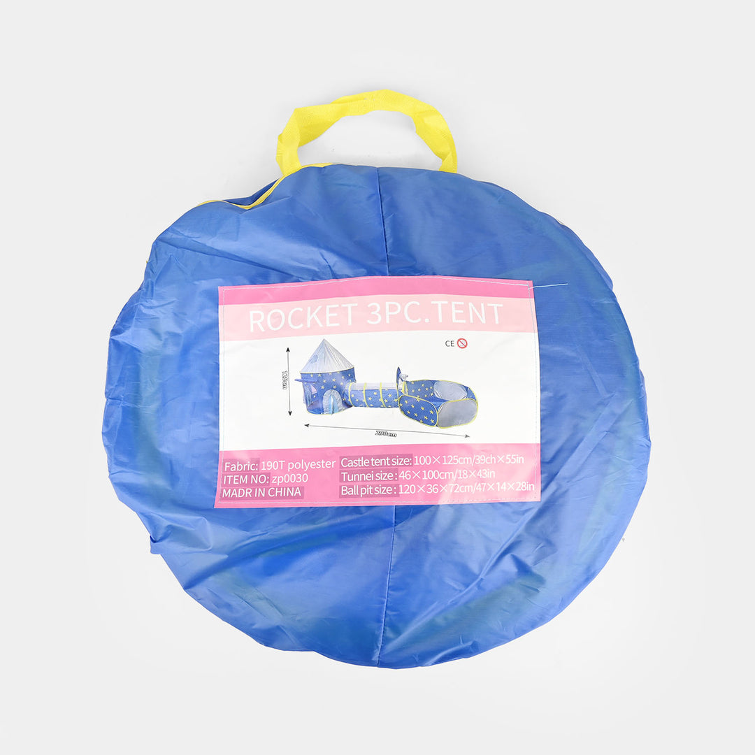 Children Tent House Rocket 3-Piece Kids' Play Tent