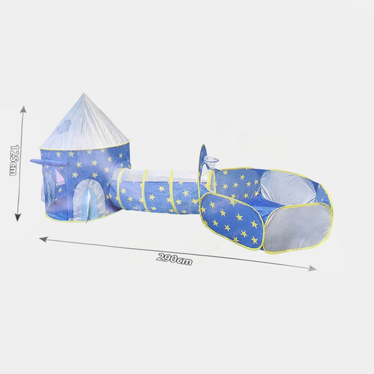 Children Tent House Rocket 3-Piece Kids' Play Tent