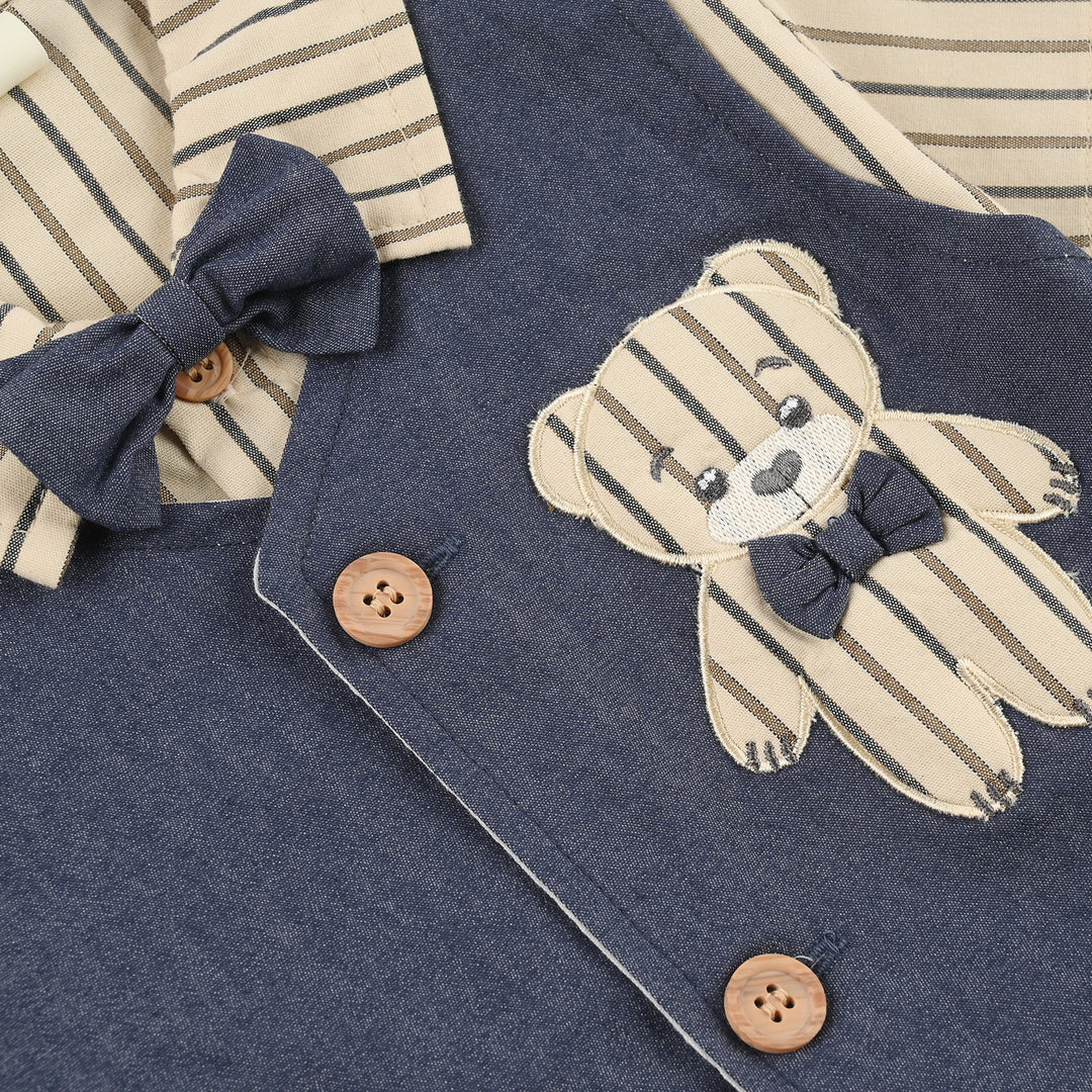 Infant Boys Jersey/Terry 2Pc Suit 294-012 E-C-BEIGE