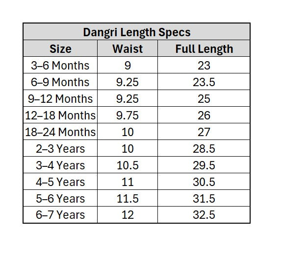 Girls Denim Rigid Dangri Flowers - Mid Blue