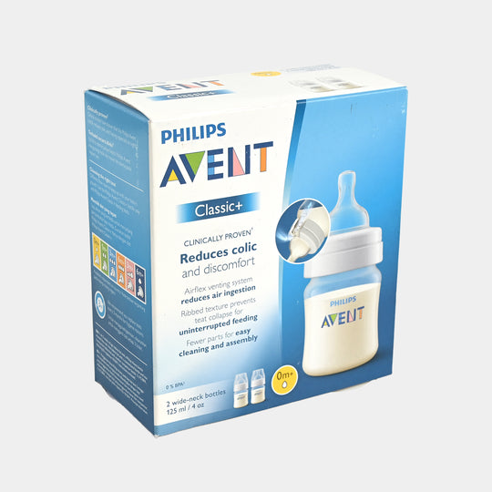 Philips Avent Classic Plus PP Wide Neck Bottle - 4oz / 125ml (Pack of 2)