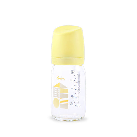 Farlin Wide Neck Glass Feeder 160ml Yellow