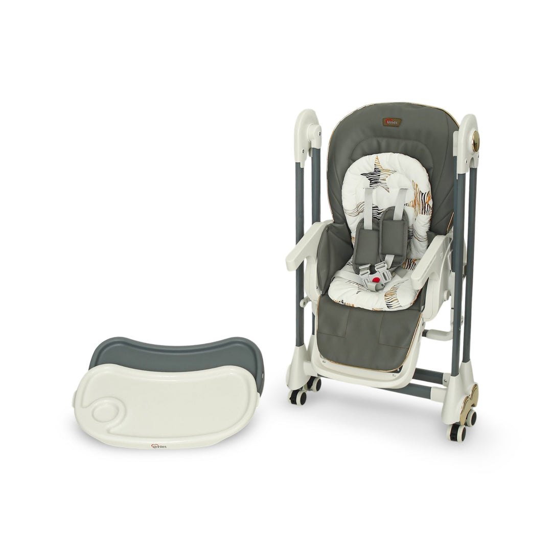TINNIES BABY HIGH CHAIR WITH SWING - GREY