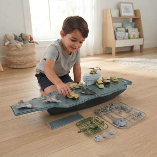 Military Action Aircraft Carrier Storage Playset