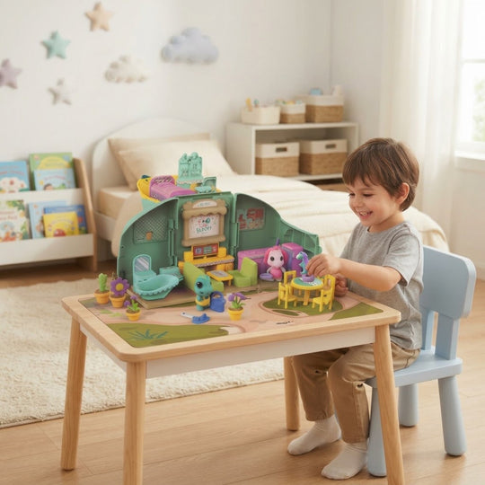 Cute Dino Dream House Convertible Playset